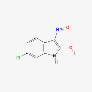 molecular formula C8H5ClN2O2 B1489702 6-chloro-3-(hydroxyimino)-2,3-dihydro-1H-indol-2-one CAS No. 117886-84-7