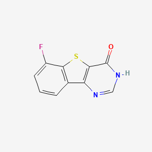 molecular formula C10H5FN2OS B1489703 6-fluorobenzo[4,5]thieno[3,2-d]pyrimidin-4(3H)-one CAS No. 2097976-98-0