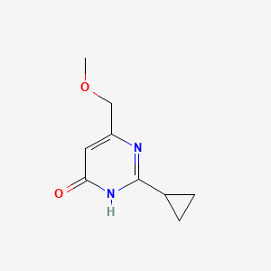 molecular formula C9H12N2O2 B1489709 2-环丙基-6-(甲氧甲基)嘧啶-4-醇 CAS No. 74648-40-1