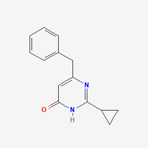 molecular formula C14H14N2O B1489711 6-Benzyl-2-cyclopropylpyrimidin-4-ol CAS No. 1258306-10-3
