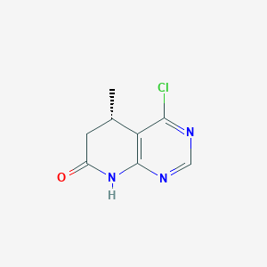 molecular formula C8H8ClN3O B14897230 (S)-4-Chloro-5-methyl-5,6-dihydropyrido[2,3-d]pyrimidin-7(1H)-one 
