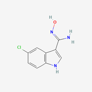 molecular formula C9H8ClN3O B1489724 5-氯-N-羟基-1H-吲哚-3-甲酰亚胺酰胺 CAS No. 914349-02-3