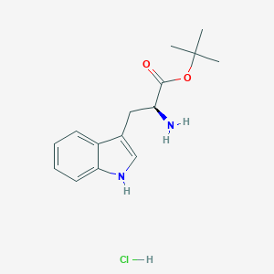 molecular formula C15H21ClN2O2 B148973 (S)-tert-butyl 2-amino-3-(1H-indol-3-yl)propanoate hydrochloride CAS No. 115692-31-4