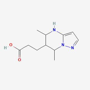 3-{5,7-dimethyl-4H,5H,6H,7H-pyrazolo[1,5-a]pyrimidin-6-yl}propanoic acid