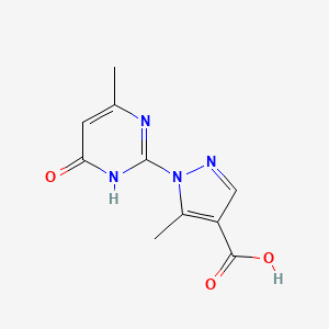 5-methyl-1-(4-methyl-6-oxo-1,6-dihydropyrimidin-2-yl)-1H-pyrazole-4-carboxylic acid