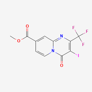 molecular formula C11H6F3IN2O3 B14897341 Methyl 3-iodo-4-oxo-2-(trifluoromethyl)-4H-pyrido[1,2-a]pyrimidine-8-carboxylate 