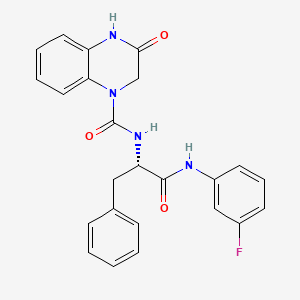 molecular formula C24H21FN4O3 B14897384 N-{(2S)-1-[(3-fluorophenyl)amino]-1-oxo-3-phenylpropan-2-yl}-3-hydroxyquinoxaline-1(2H)-carboxamide 