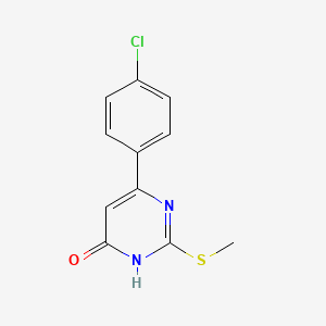 molecular formula C11H9ClN2OS B1489744 6-(4-chlorophenyl)-2-(methylthio)pyrimidin-4(3H)-one CAS No. 1184920-94-2