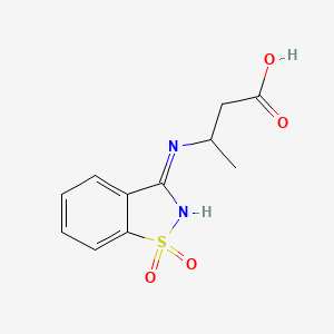 3-[(1,1-Dioxo-1lambda6,2-benzothiazol-3-yl)amino]butanoic acid