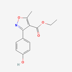 molecular formula C13H13NO4 B1489747 Ethyl 3-(4-Hydroxyphenyl)-5-methylisoxazole-4-carboxylate CAS No. 1071788-87-8