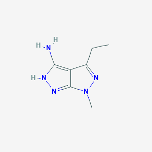 4-ethyl-6-methyl-1H,6H-[1,2]diazolo[3,4-c]pyrazol-3-amine