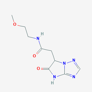N-(2-methoxyethyl)-2-(5-oxo-5,6-dihydro-4H-imidazo[1,2-b][1,2,4]triazol-6-yl)acetamide