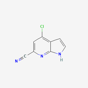 molecular formula C8H4ClN3 B1489763 4-Chloro-1H-pyrrolo[2,3-b]pyridine-6-carbonitrile CAS No. 935466-70-9
