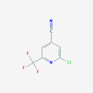molecular formula C7H2ClF3N2 B1489764 2-Chloro-6-(trifluoromethyl)isonicotinonitrile CAS No. 1196155-38-0