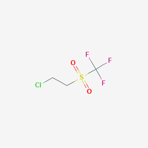 molecular formula C3H4ClF3O2S B1489766 1-Chloro-2-trifluoromethanesulfonylethane CAS No. 18450-56-1