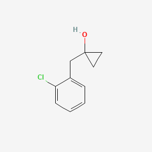 molecular formula C10H11ClO B1489767 1-[(2-Chlorophenyl)methyl]cyclopropan-1-ol CAS No. 1249457-49-5