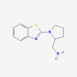 molecular formula C12H15N3S B1489770 (1-(Benzo[d]thiazol-2-yl)pyrrolidin-2-yl)methanamine CAS No. 1248293-61-9