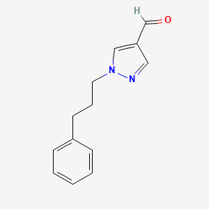 molecular formula C13H14N2O B1489771 1-(3-phenylpropyl)-1H-pyrazole-4-carbaldehyde CAS No. 1339904-63-0