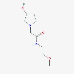 molecular formula C9H18N2O3 B1489774 2-(3-hydroxypyrrolidin-1-yl)-N-(2-methoxyethyl)acetamide CAS No. 1339739-24-0