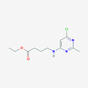 molecular formula C11H16ClN3O2 B1489776 Ethyl 4-((6-chloro-2-methylpyrimidin-4-yl)amino)butanoate CAS No. 1491449-60-5
