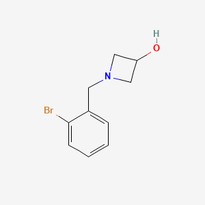 molecular formula C10H12BrNO B1489778 1-[(2-Bromophenyl)methyl]azetidin-3-ol CAS No. 1339189-73-9
