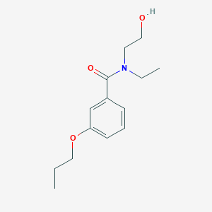 molecular formula C14H21NO3 B14897916 N-ethyl-N-(2-hydroxyethyl)-3-propoxybenzamide 