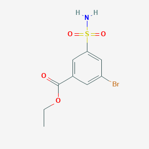 molecular formula C9H10BrNO4S B1489802 Ethyl 3-bromo-5-sulfamoylbenzoate CAS No. 1344362-77-1
