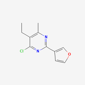 4-Chloro-5-ethyl-2-(furan-3-yl)-6-methylpyrimidine