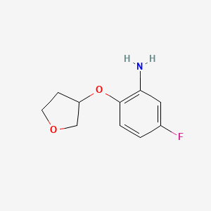 molecular formula C10H12FNO2 B1489810 5-Fluoro-2-(oxolan-3-yloxy)aniline CAS No. 1340038-91-6