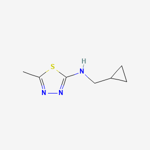 molecular formula C7H11N3S B1489824 N-(cyclopropylmethyl)-5-methyl-1,3,4-thiadiazol-2-amine CAS No. 1495704-96-5