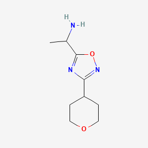 1-[3-(Oxan-4-yl)-1,2,4-oxadiazol-5-yl]ethan-1-amine