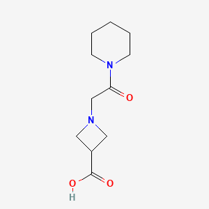 1-[2-Oxo-2-(piperidin-1-yl)ethyl]azetidine-3-carboxylic acid