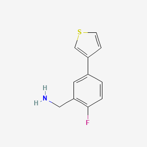 (2-Fluoro-5-(thiophen-3-yl)phenyl)methanamine