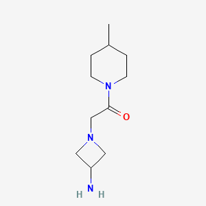 molecular formula C11H21N3O B1489837 2-(3-Aminoazetidin-1-yl)-1-(4-methylpiperidin-1-yl)ethan-1-one CAS No. 1487896-26-3