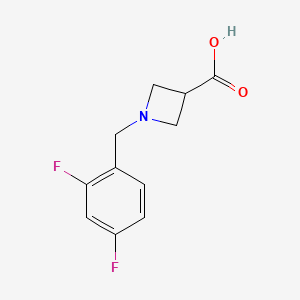molecular formula C11H11F2NO2 B1489840 1-[(2,4-Difluorophenyl)methyl]azetidine-3-carboxylic acid CAS No. 1343841-13-3