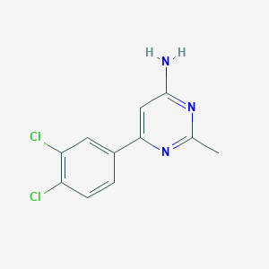 molecular formula C11H9Cl2N3 B1489842 6-(3,4-Dichlorophenyl)-2-methylpyrimidin-4-amine CAS No. 1517983-94-6