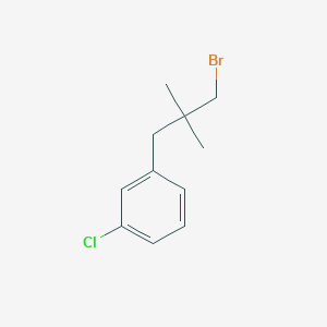 molecular formula C11H14BrCl B1489843 1-(3-Bromo-2,2-dimethylpropyl)-3-chlorobenzene CAS No. 1486365-57-4