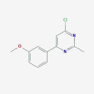 molecular formula C12H11ClN2O B1489846 4-Chloro-6-(3-methoxyphenyl)-2-methylpyrimidine CAS No. 1354762-39-2