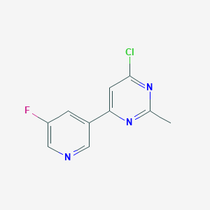 4-Chloro-6-(5-fluoropyridin-3-yl)-2-methylpyrimidine