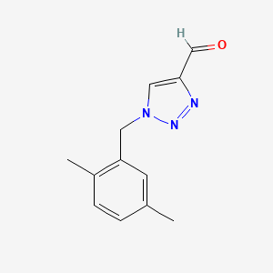 1-[(2,5-dimethylphenyl)methyl]-1H-1,2,3-triazole-4-carbaldehyde