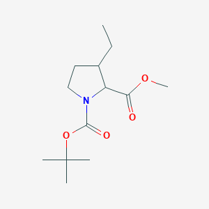 1-(tert-Butyl) 2-methyl 3-ethyl-1,2-pyrrolidinedicarboxylate
