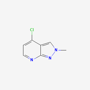 molecular formula C7H6ClN3 B1489873 4-Chloro-2-methyl-2H-pyrazolo[3,4-b]pyridine CAS No. 944501-84-2