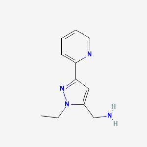 (1-ethyl-3-(pyridin-2-yl)-1H-pyrazol-5-yl)methanamine