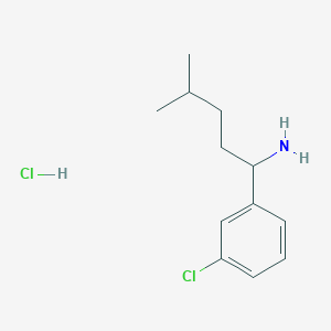 1-(3-Chlorophenyl)-4-methylpentan-1-amine hydrochloride