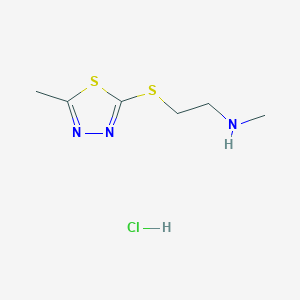 N-methyl-2-((5-methyl-1,3,4-thiadiazol-2-yl)thio)ethan-1-amine hydrochloride
