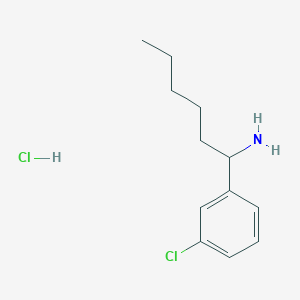 molecular formula C12H19Cl2N B1489928 1-(3-Chlorophenyl)hexan-1-amine hydrochloride CAS No. 2098024-70-3
