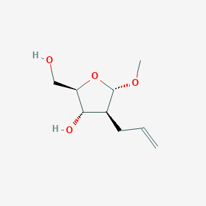 molecular formula C9H16O4 B148996 Methyl 2-C-allyl-2-deoxyarabinofuranoside CAS No. 128790-83-0