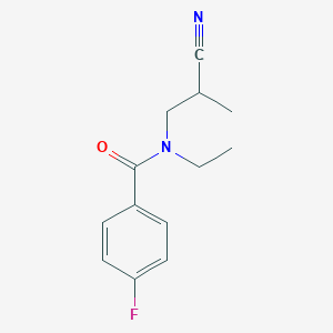 molecular formula C13H15FN2O B14899857 N-(2-cyanopropyl)-N-ethyl-4-fluorobenzamide 