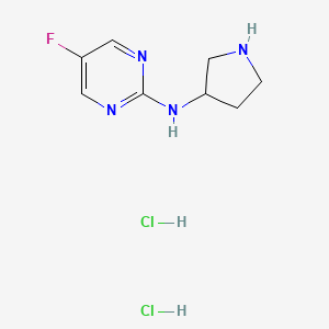 molecular formula C8H13Cl2FN4 B1489990 5-fluoro-N-(pyrrolidin-3-yl)pyrimidin-2-amine dihydrochloride CAS No. 2098126-82-8