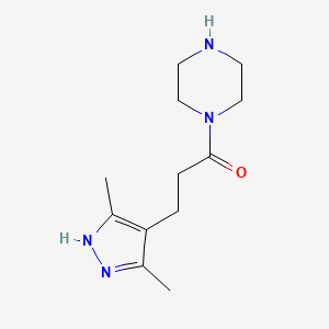 3-(3,5-dimethyl-1H-pyrazol-4-yl)-1-(piperazin-1-yl)propan-1-one